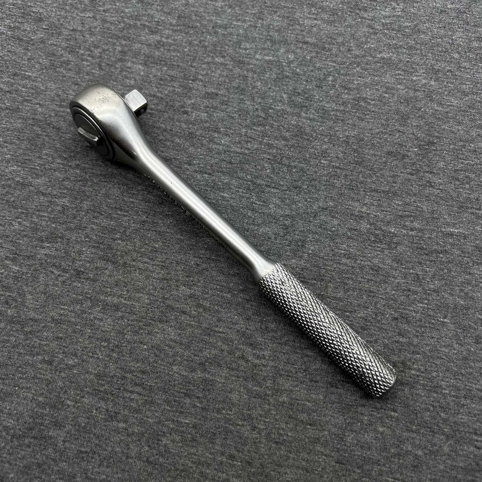 Vintage Thorsen Tools 3/8″ Drive Ratchet 7.5” Long Knurled Handle 77JC USA