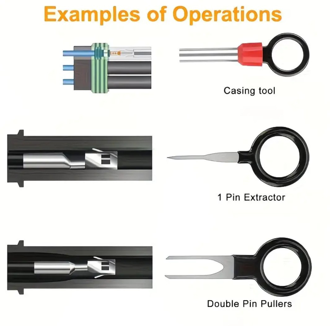 Automotive/Industrial Electrical Wire Connector – Repair – Key Removal Tools Kit