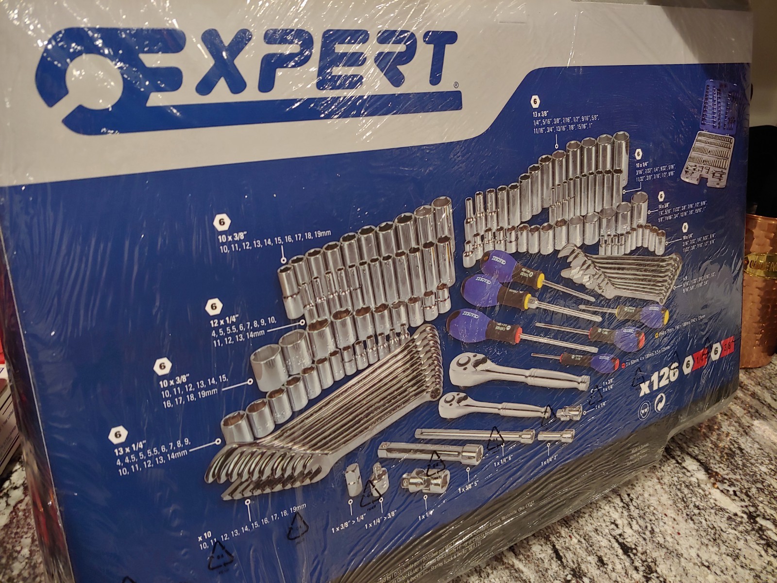 Mac Tools Expert 126pc 1/4″ & 3/8″ Master Socket Set – 6pt & 12pt – SEALED