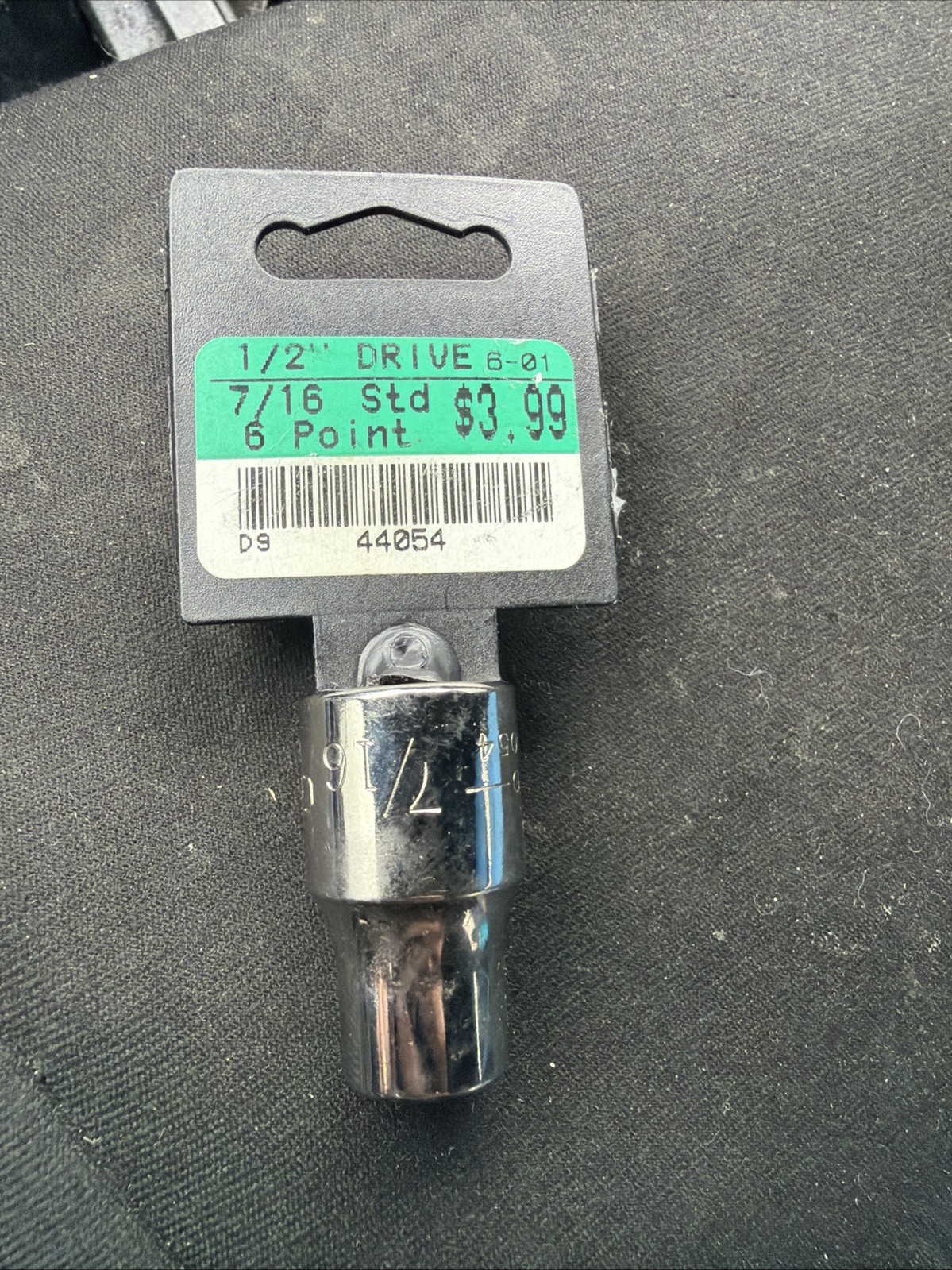 $15 Socket Sears NOS Craftsman G 7/16 44054 1/2 Drive 6 Pt SAE Chrome Shallow