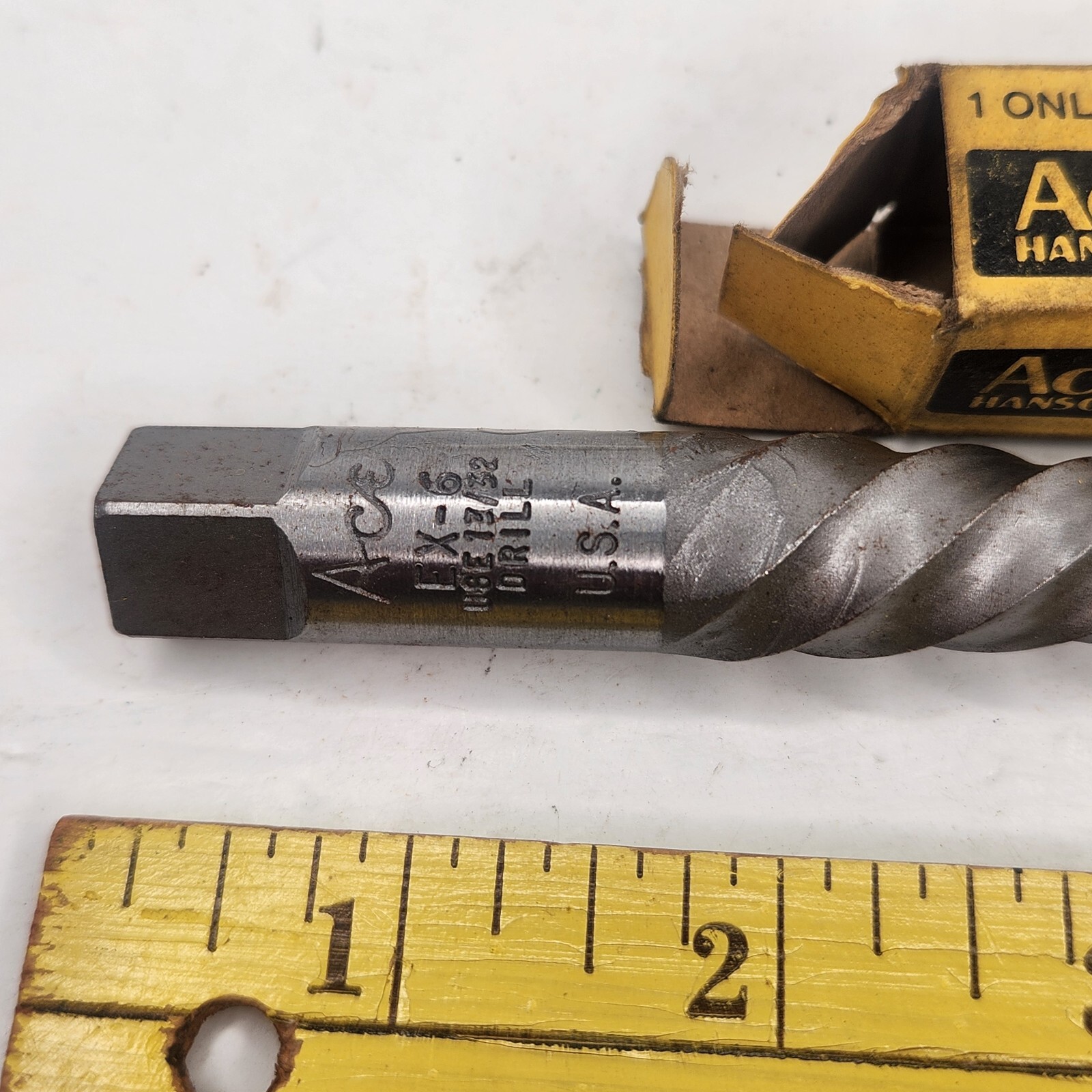 Vintage NOS ACE EX-6 LH Spiral Fluted Screw Bolt Extractor Drill 13/32”