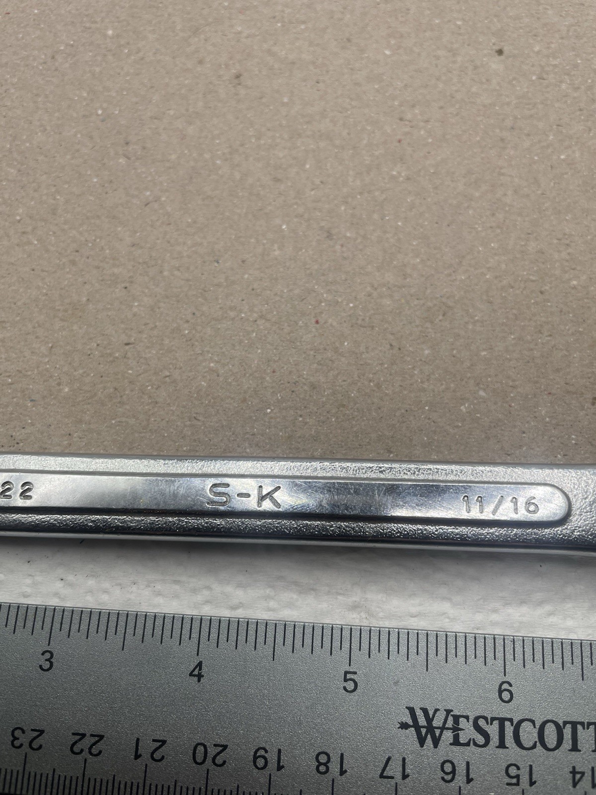 Vintage S-K Tools C-22 11/16″ Combination Wrench 12 Point AF USA