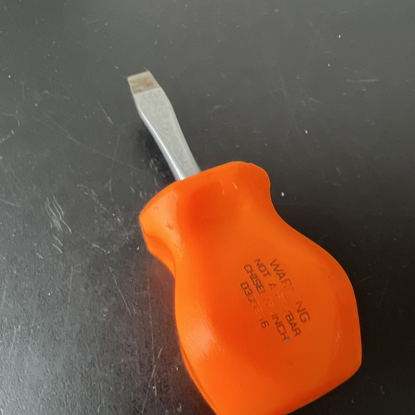Orange Snap-on Tools SDD1 Flat Tip Stubby Handle Screwdriver USA