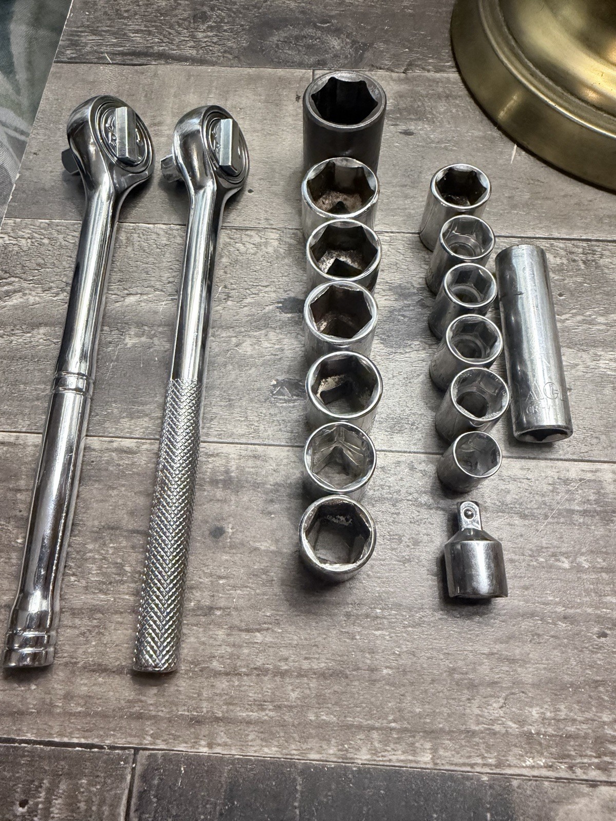 (34Pc) Socket/wrench Set SAE/Metric Mixed Lot Branded-unbranded