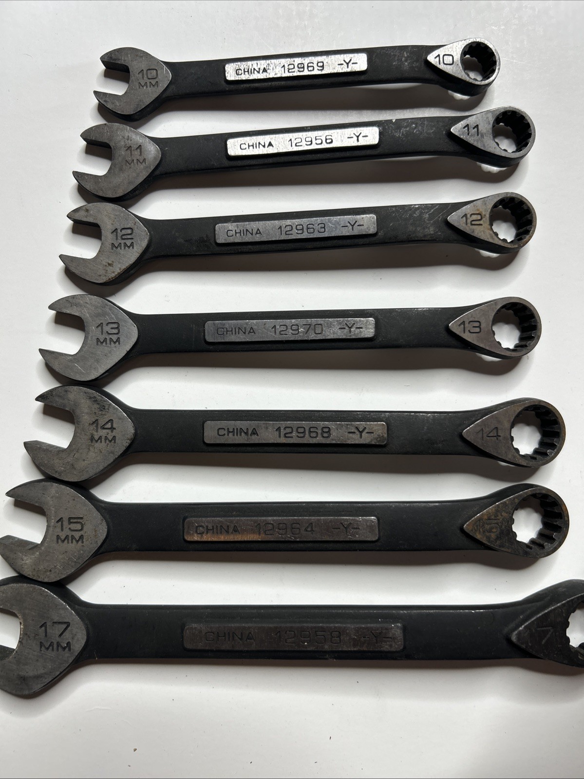 Craftsman Black Oxide Spline Metric Combination Wrench Set 7 Pc 10-17mm 16 NA
