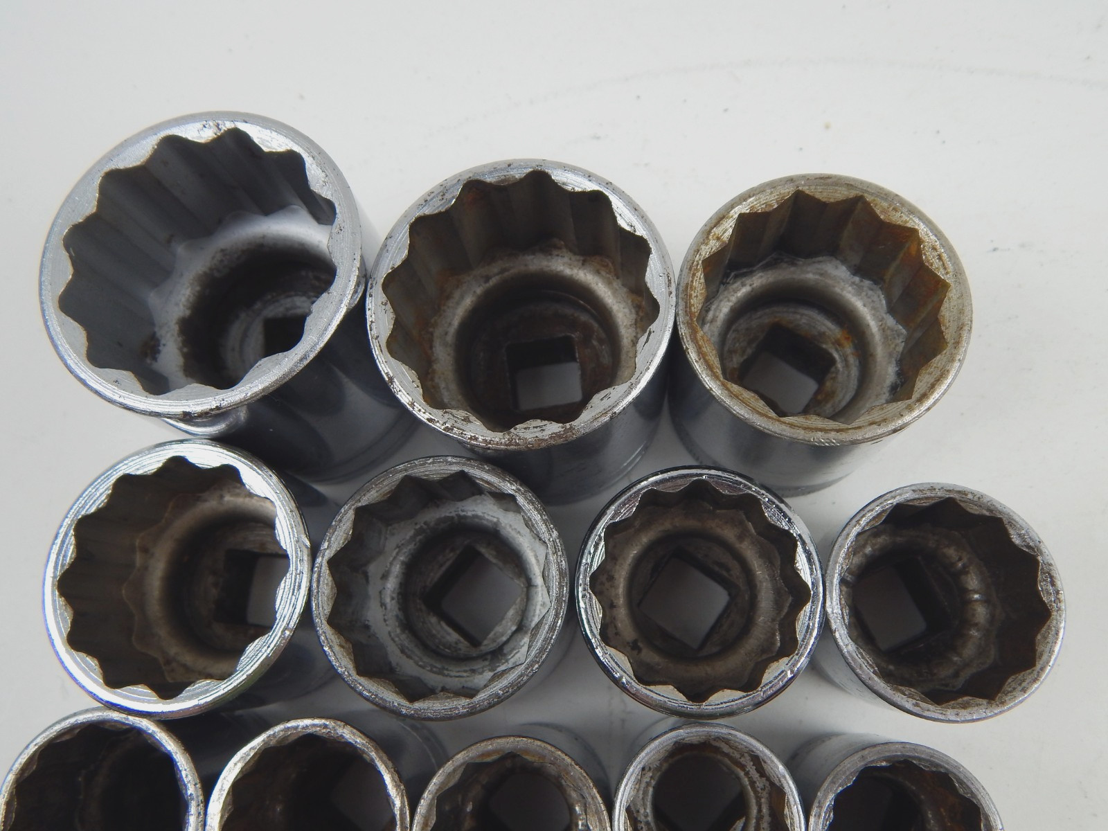 Snap-On SW 12 Point SAE 1/2″ Drive Shallow Socket Set 7/16 to 1-7/16″ USA 21pc