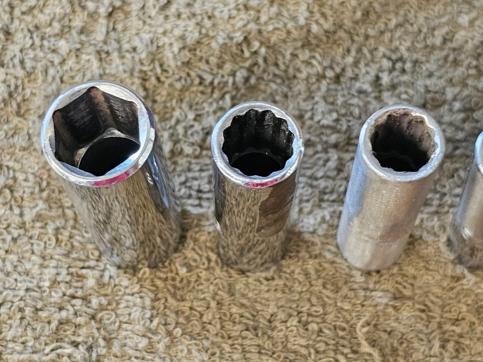 6 Proto Professional Deep Well Long Socket 1/4″ Drive Sae Set 1/2 3/8 5/16 4710L