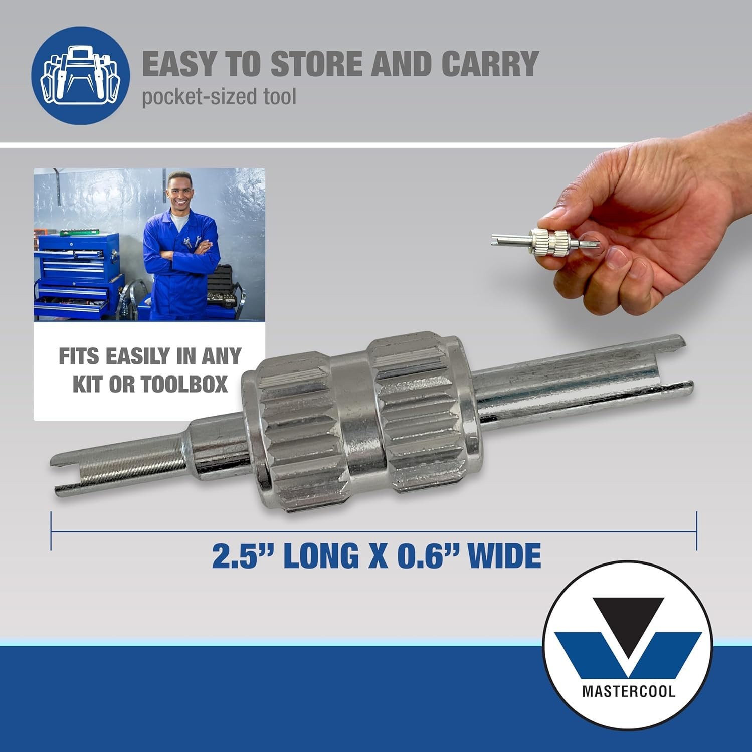 Valve Core Remover & Installer Steel Compact Tool for R12 R134a Systems