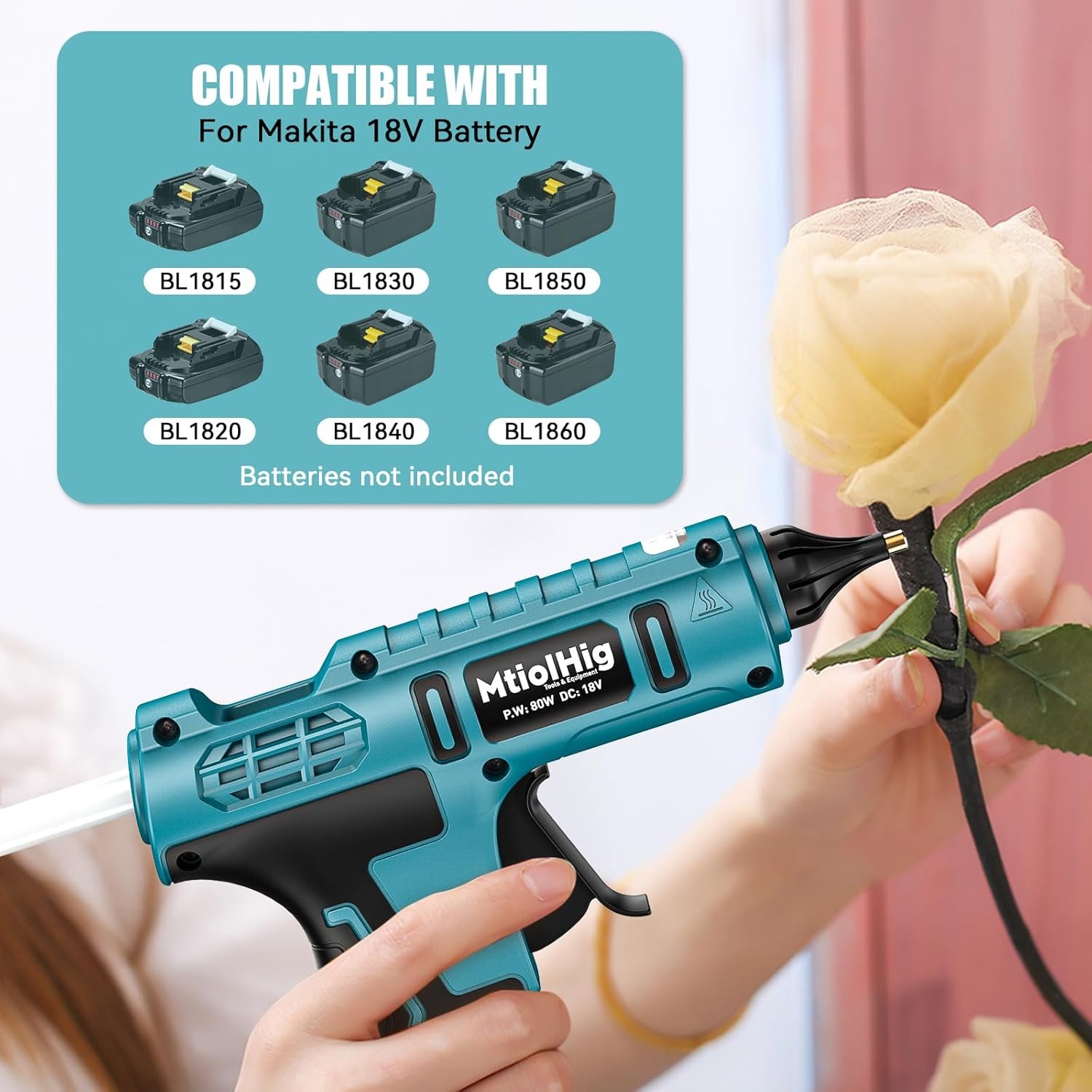 Cordless Hot Glue Gun for Makita 18v 1pc Battery
