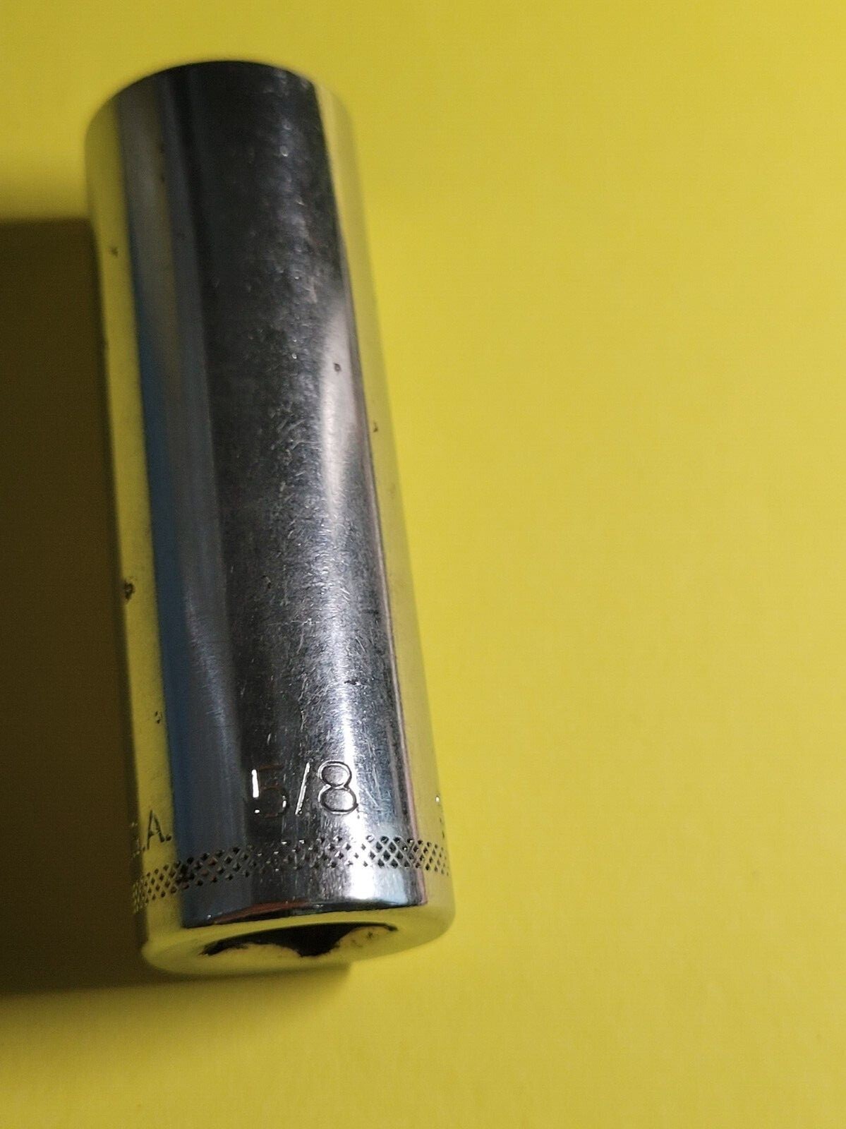 Vintage Easco Tools Made-USA, 3/8″ Drive, 5/8 Deep Socket Chrome Part # 52 1220