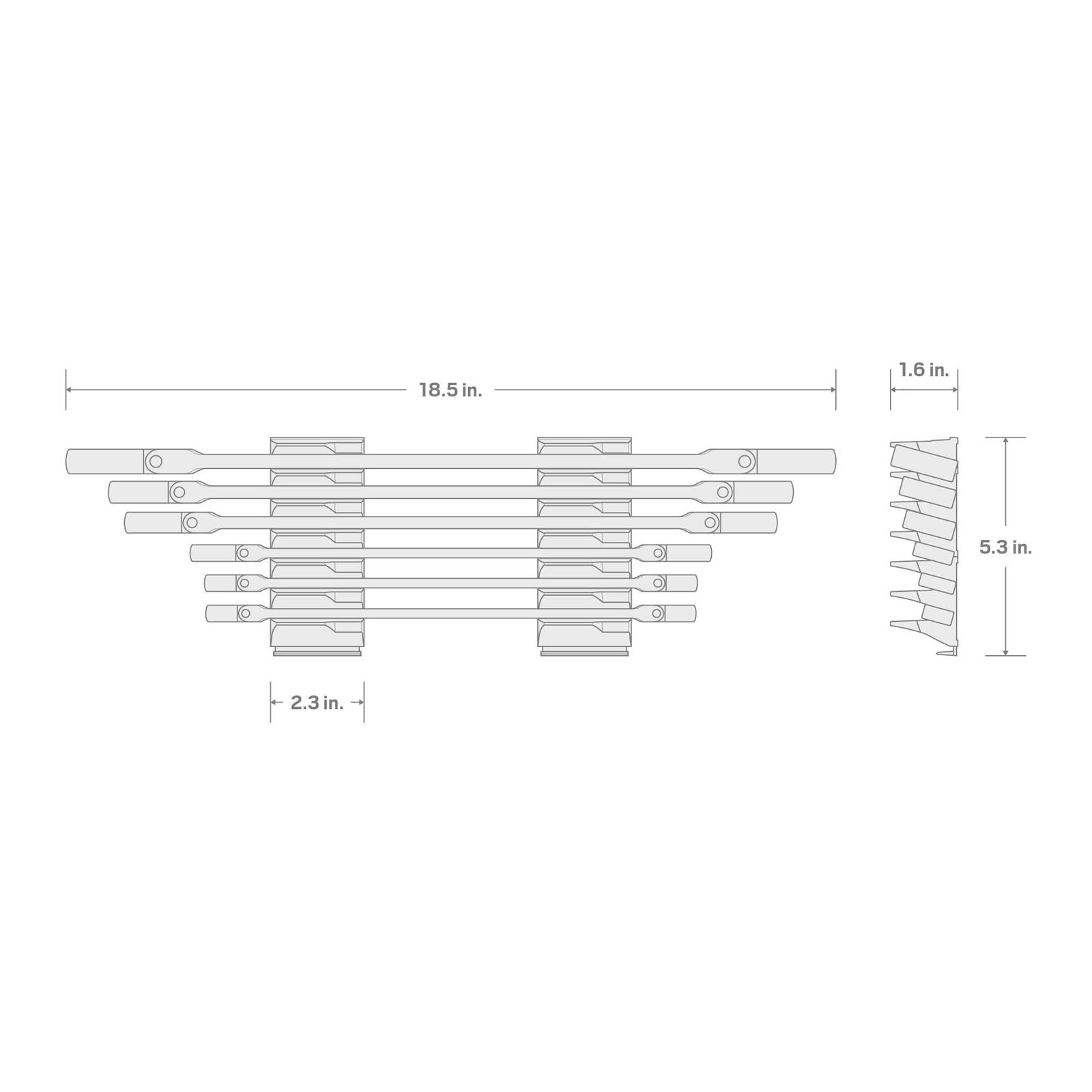 Tekton WRB96300 Long Flex Head 12-Point Ratcheting Box End Set