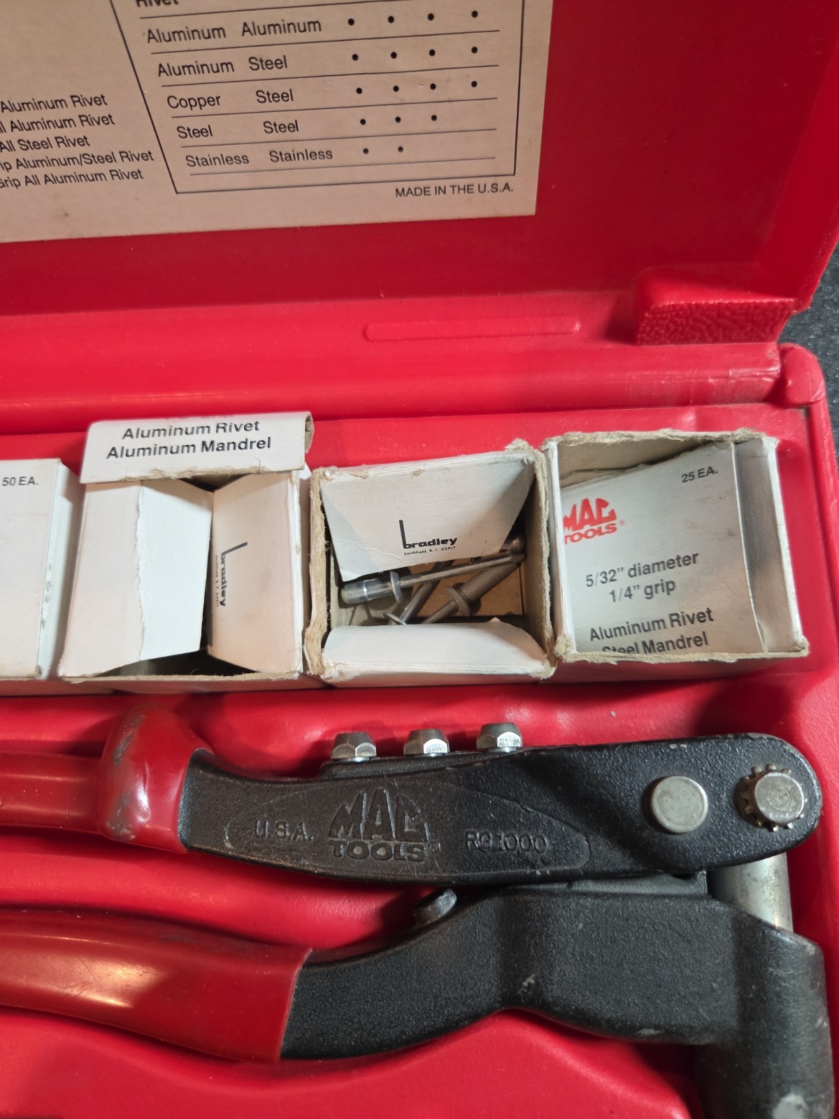 Mac Tools Heavy Duty Riveting Tool Kit Model RG1000K