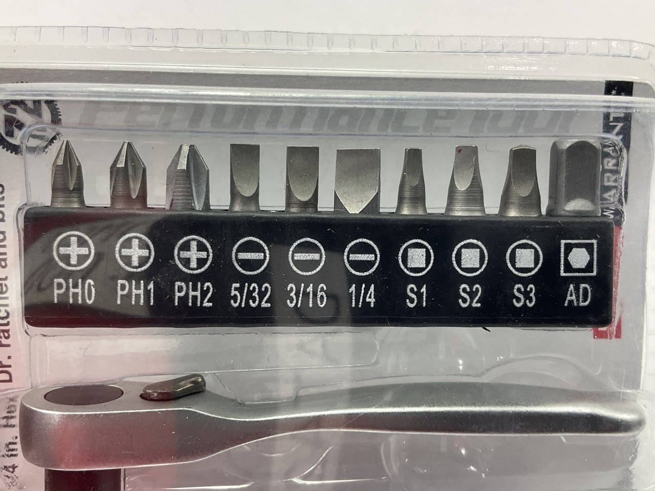 Performance Tool W9127 1/4″ Drive 72 Teeth Bit Driver & Bit Set