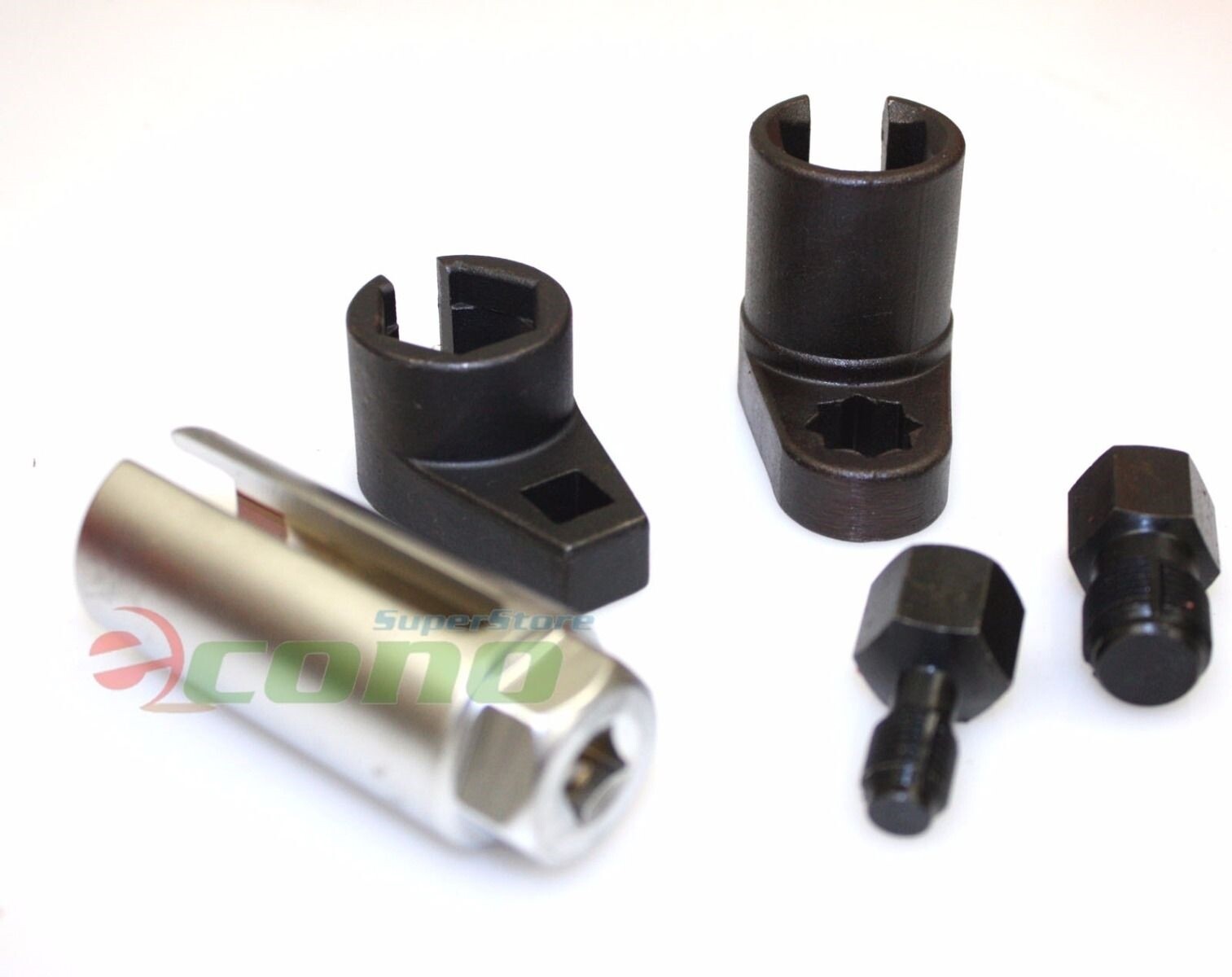 5pc Oxygen Sensor Socket O2 Thread Chaser Install Offset Wrench Vacuum M12 M18