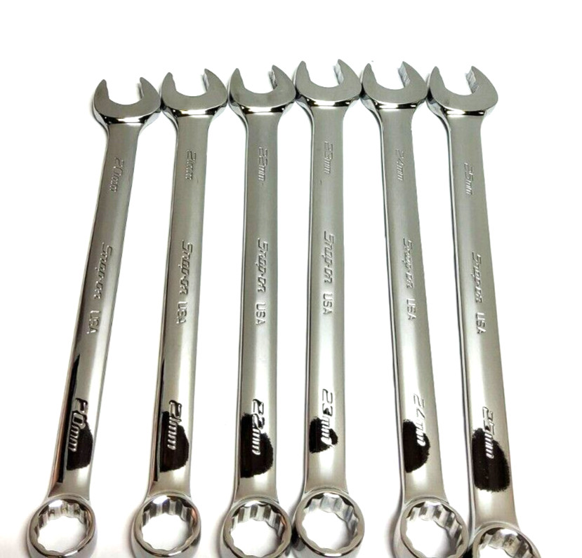 New Snap-on™ 20 thru 25 mm 12-pt box Flank drive Plus Combo Wrench Set SOEXM706
