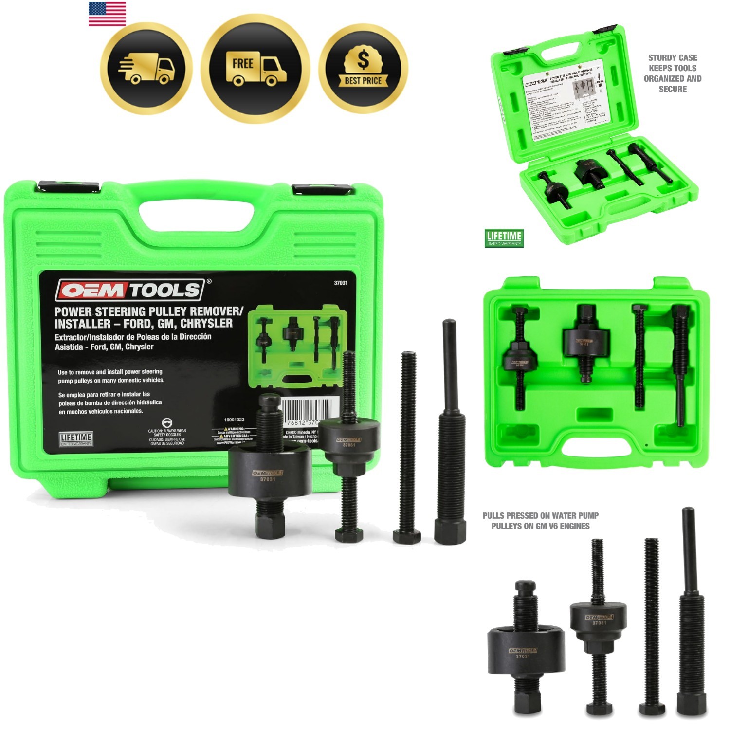 Power Steering Pulley Puller and Installer Kit, Removes and Installs Power St…