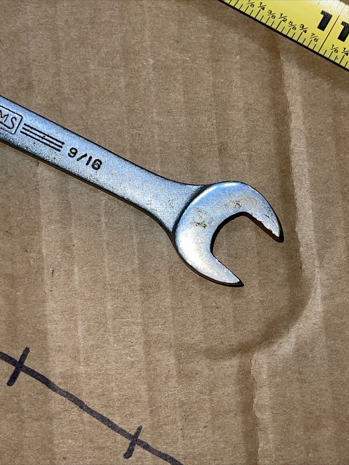 Vintage Williams USA 1727 5/8 X 9/16 In SAE Open End Wrench Superrench