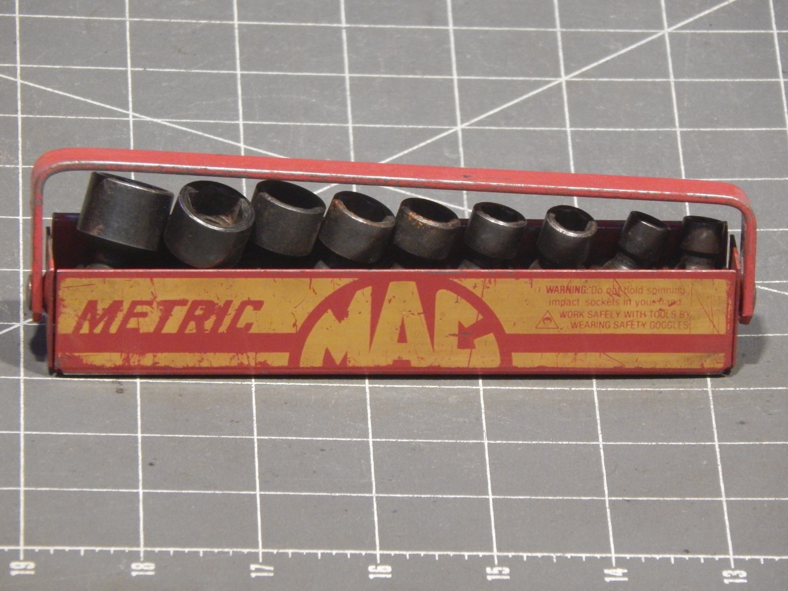 Mac 9Pc Metric 1/4″ Drive Impact Swivel Universal Socket Set 5.5MM 13MM 6Pt Dr