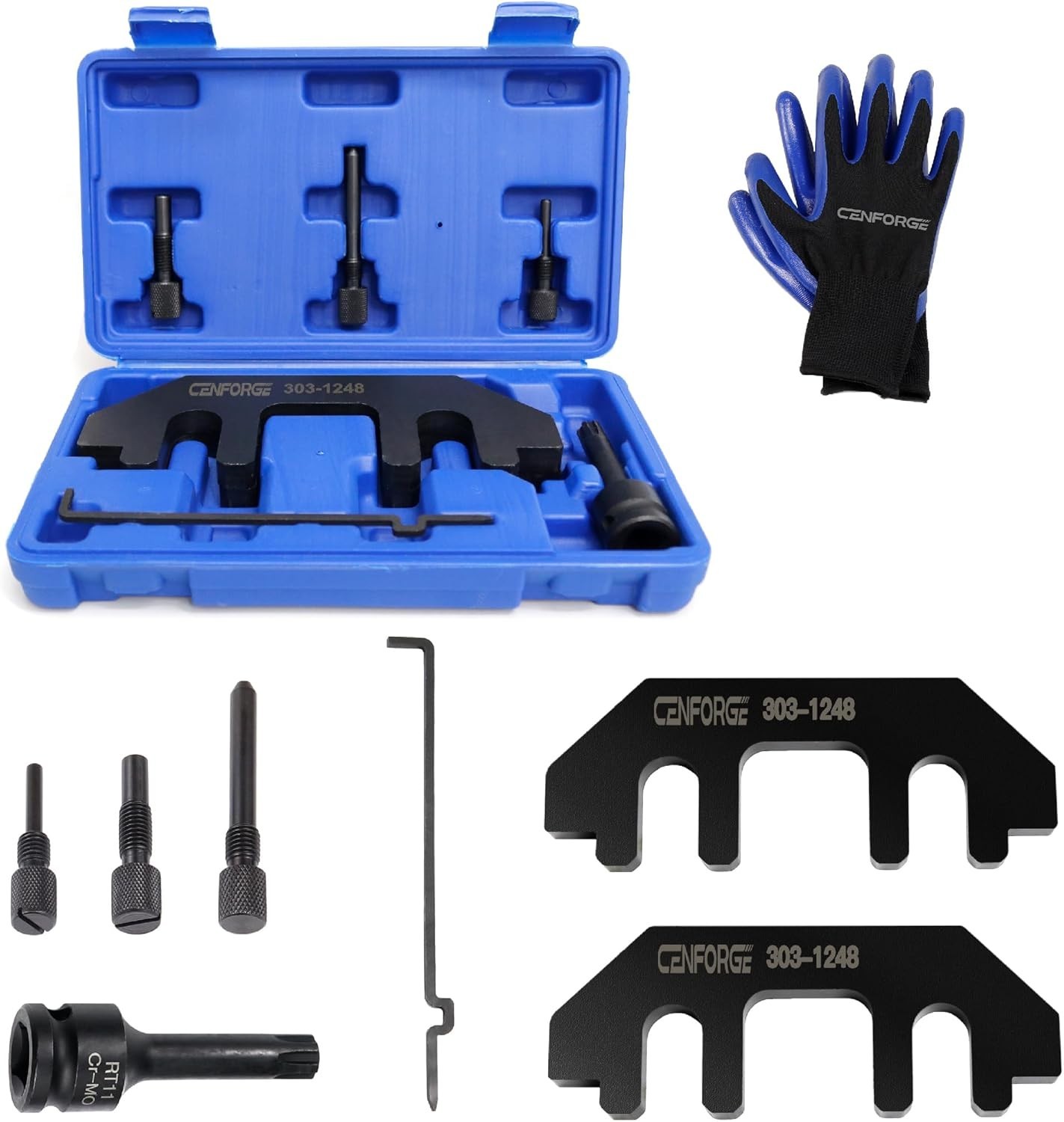 303-1248 7PC Camshaft Holding Timing Tool Kit for Ford 3.5L & 3.7L 4V Engine,