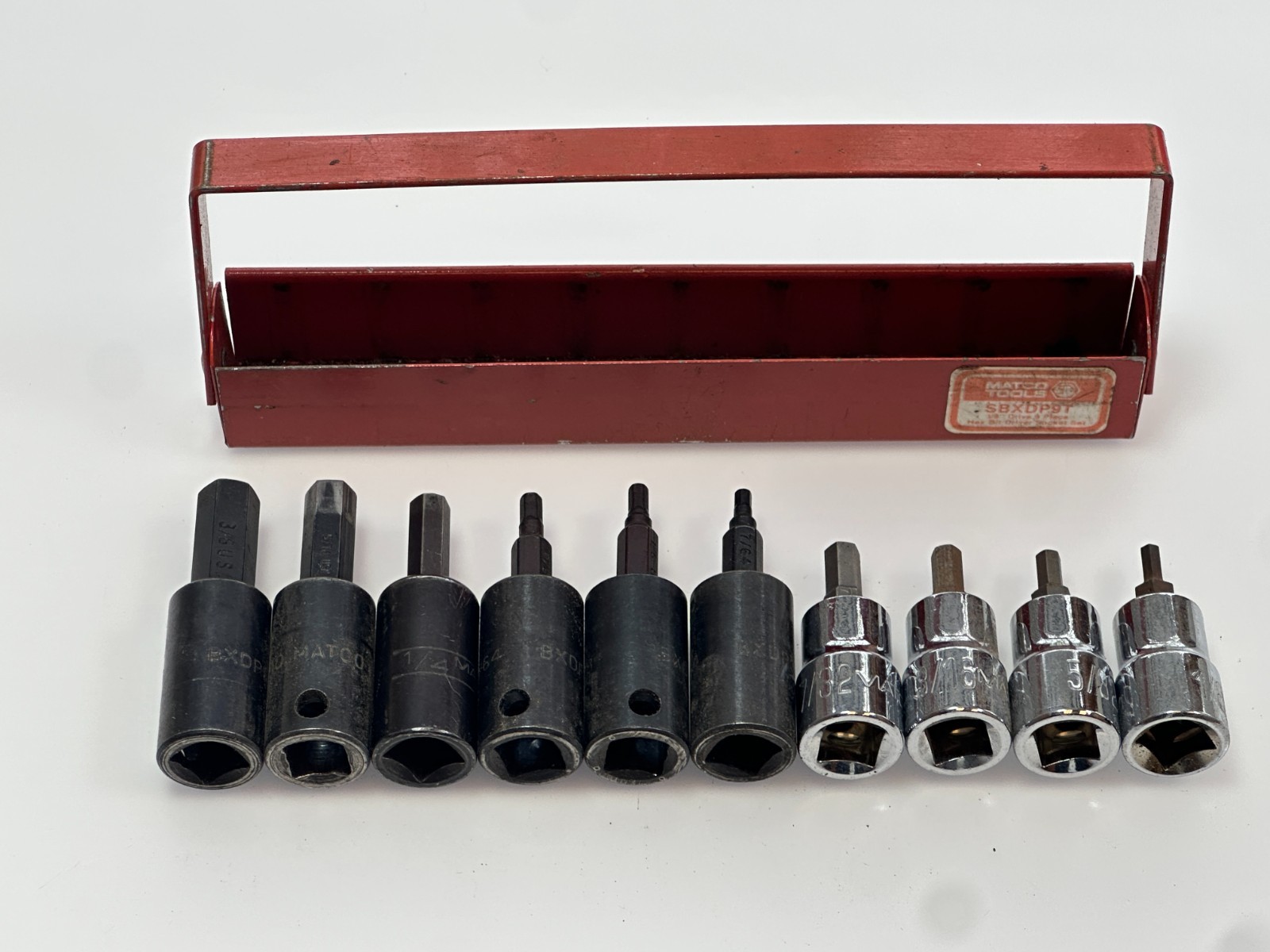 🇺🇸 Matco Tools USA 10pc SAE Hex Bit Socket Driver Set, Impact Regular Mix Lot