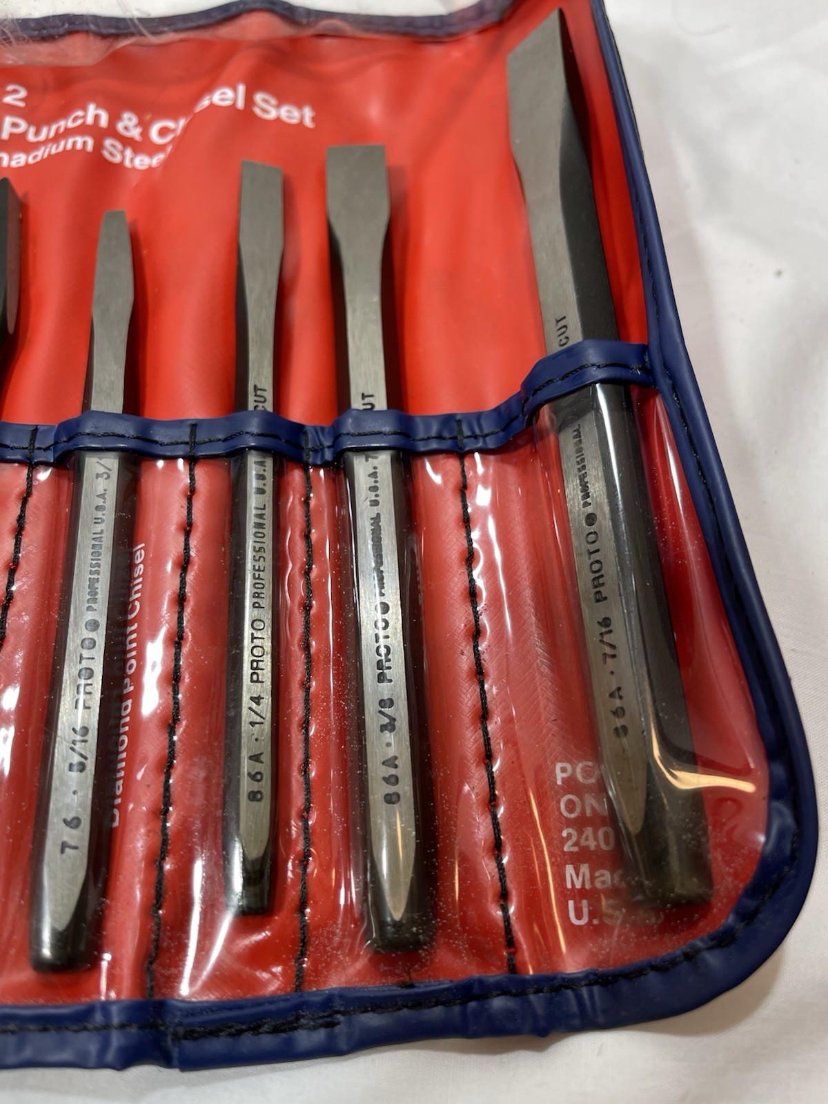 NEW Proto Professional 12pc Punch & Chisel Set No. 2 w/Pouch (MADE USA)