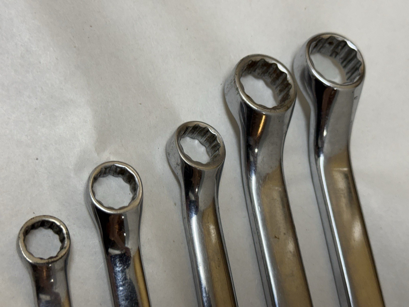 USA Snap-On 5 pc Metric Double Box End Offset Wrench Set 10 to 21mm Vintage XBM