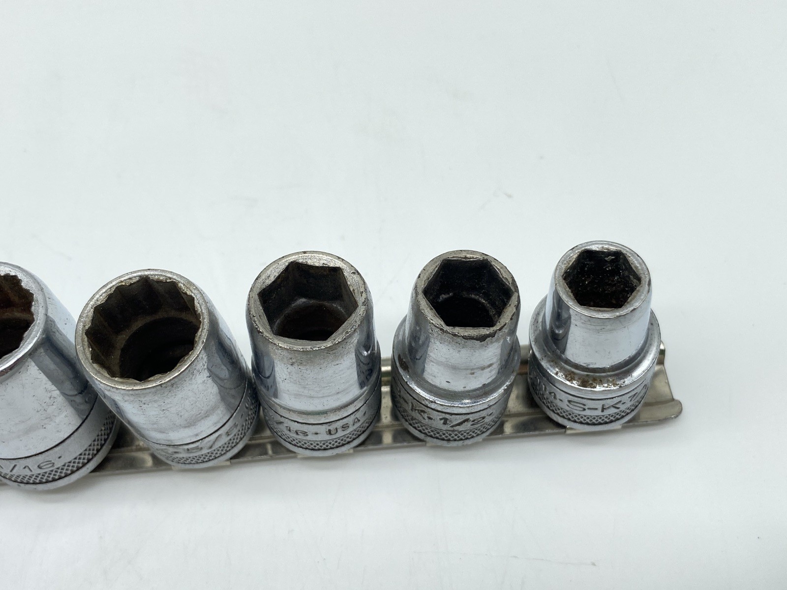 VTG S-K 1/2″ Drive 11pc Knurled Sockets 1-1/6″ down to 7/16″