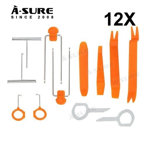For Car Radio Panel Door Dash Clip Fasteners Plastic Trim Removal Pry Tool Set