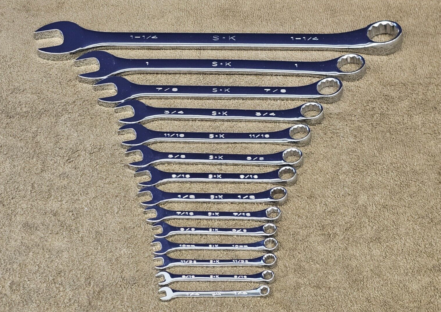 SK Combination Wrench Set SAE 88232 1-1/4 7/8 3/4 9/16 1/2 3/8 1/4 10mm 88000