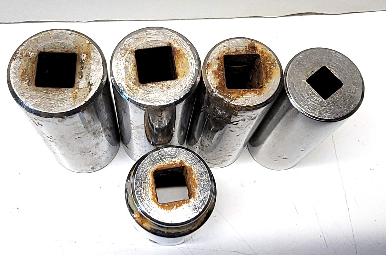 Mixed Lot 5 Bonney 1/2 in Drive 12-point 1-1/8 – 7/8in Deep Sockets