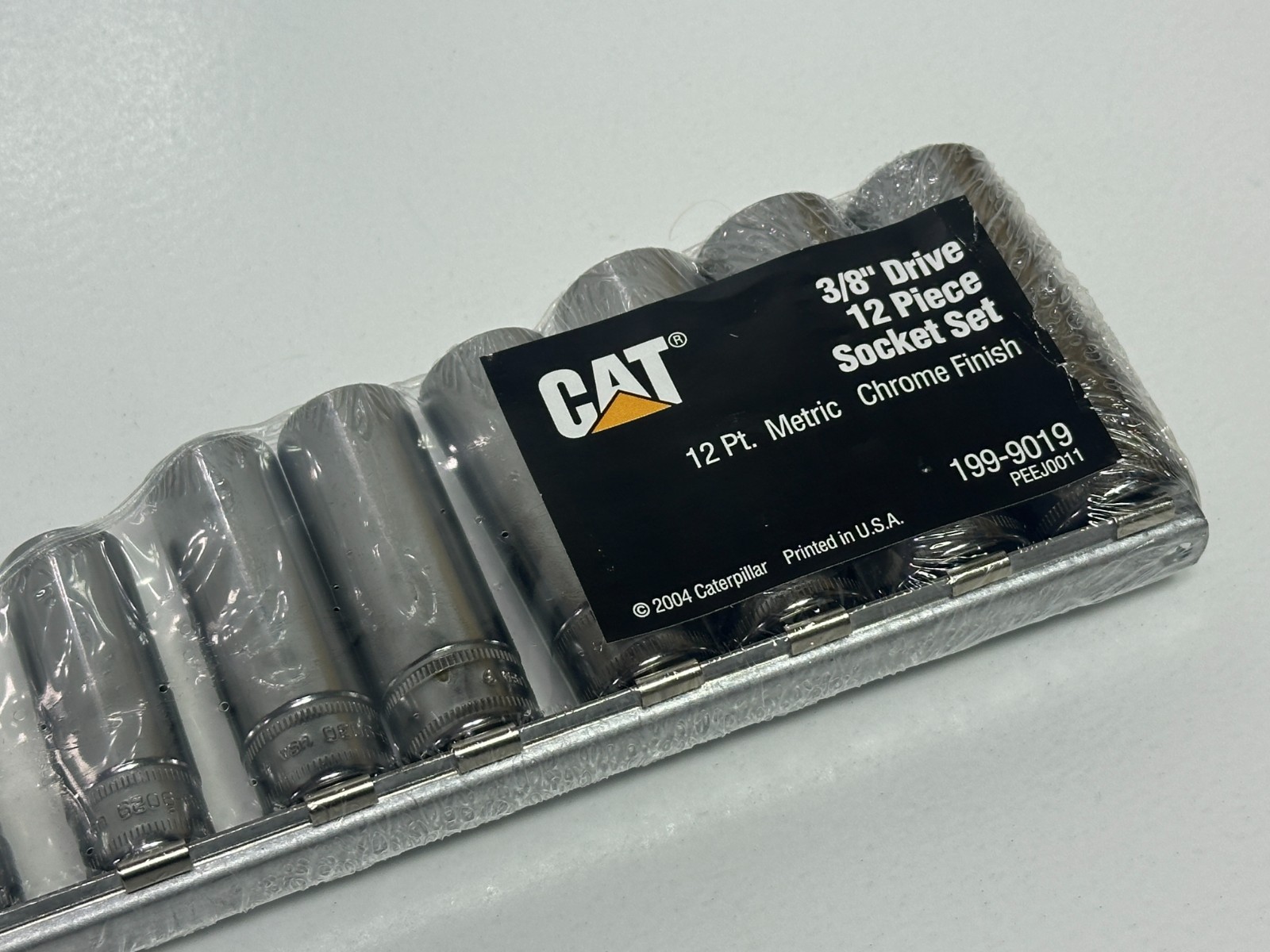 🇺🇸 CAT Caterpillar USA 12pc Deep Metric 8-19mm Socket Set 3/8″ Drive 12-Point