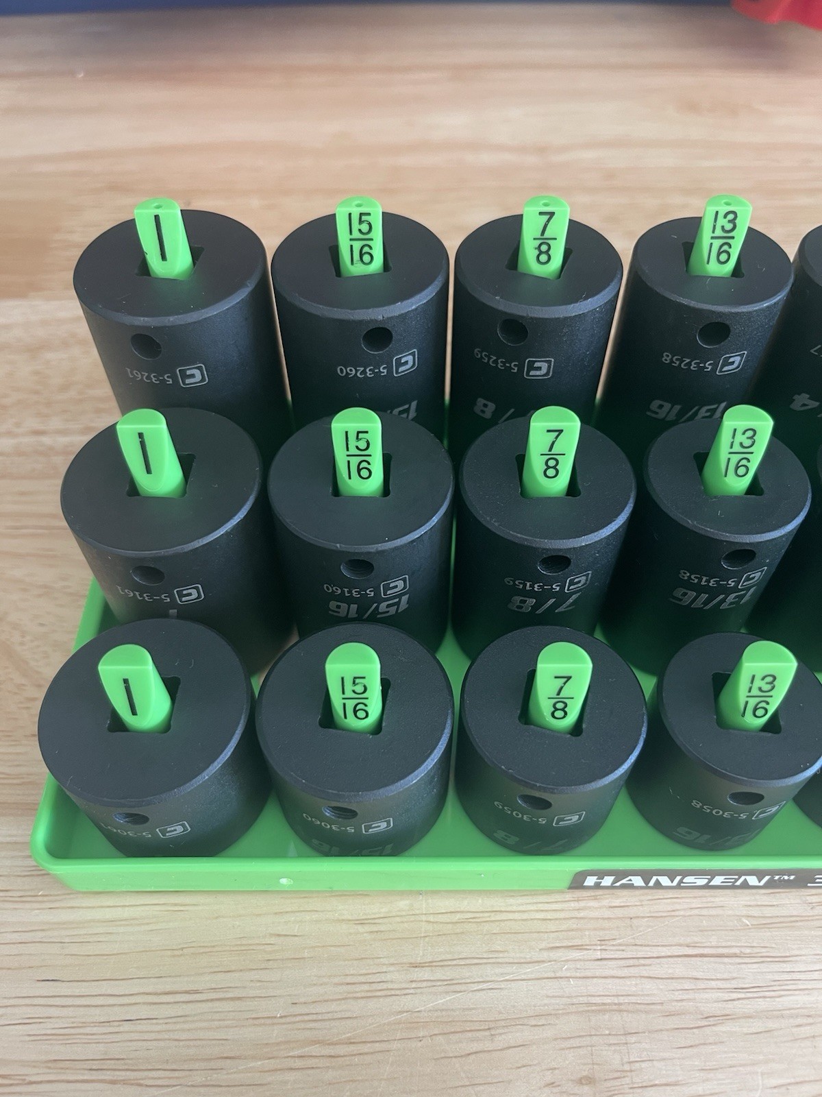3/8” SAE Shallow Mid Deep 6pt Impact Sockets 1/4″-1″ Capri Tools & Tekton w/Tray