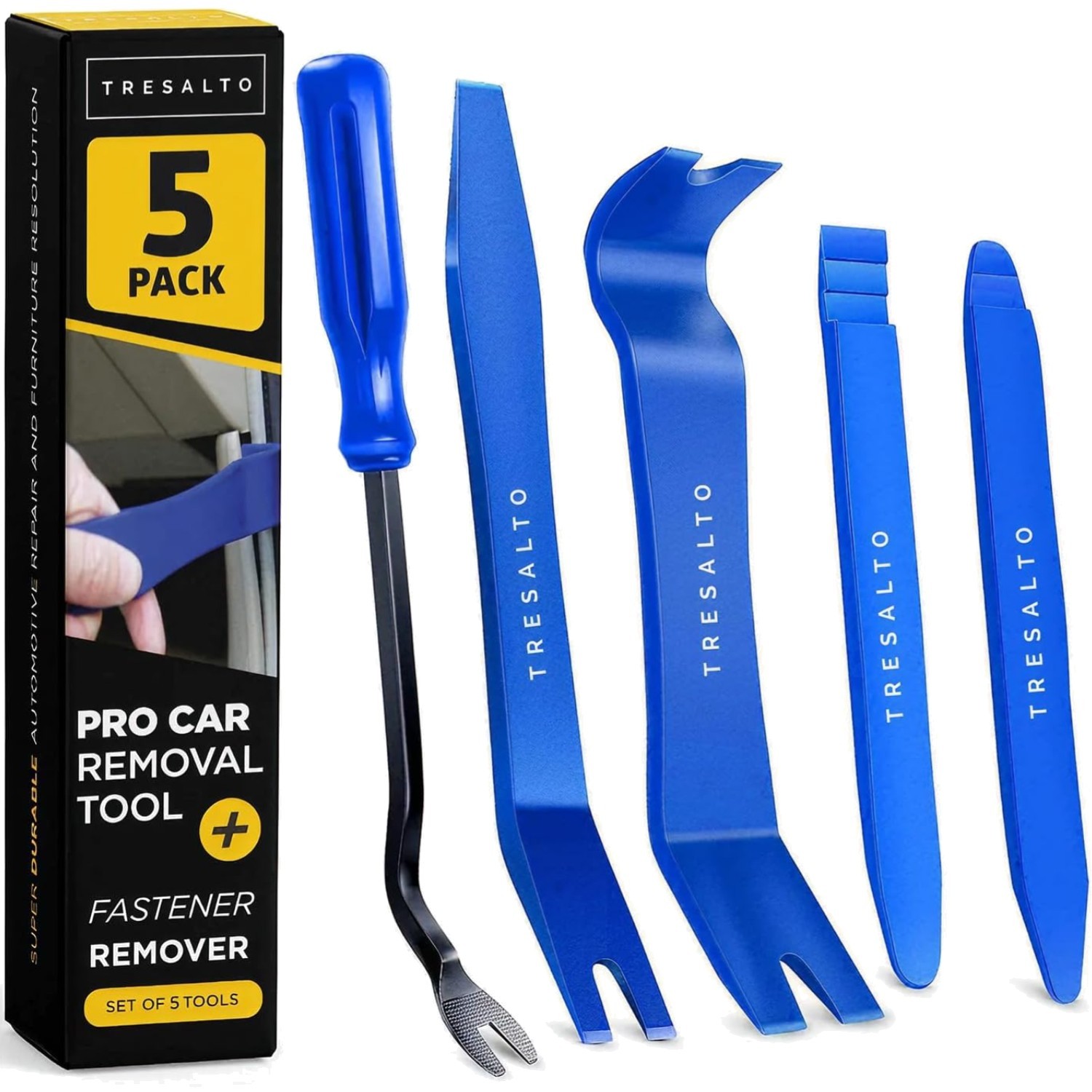 Auto Trim Removal Tool Kit – 5 Piece Set, Nylon Pry Tools