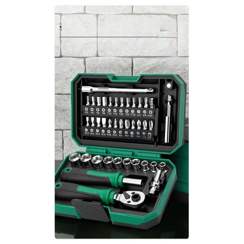 40PC Metric Ratchet Wrench Set 4mm 5mm 6mm 7mm 8mm 9mm 10mm 11mm 12mm 13mm 1/4