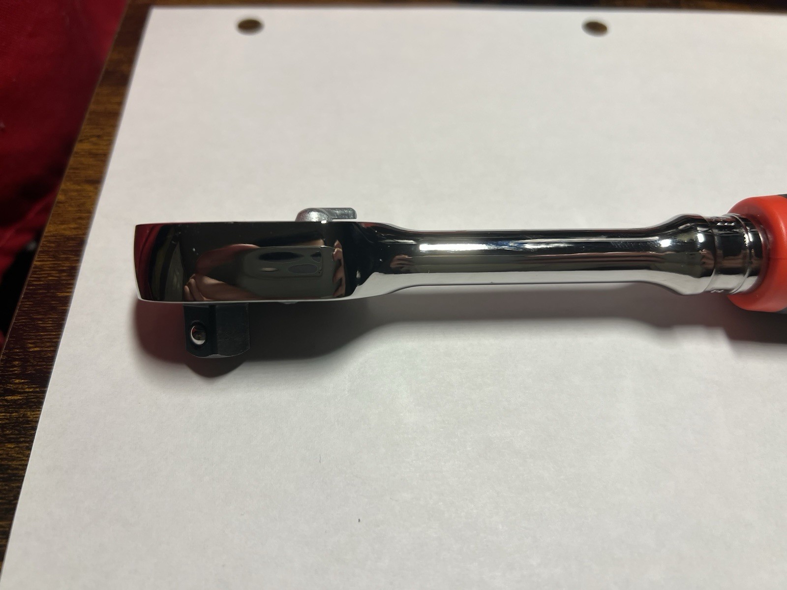 Snap-on Tools NEW 3/8″ Drive RED Soft Grip Standard Handle Ratchet FH80