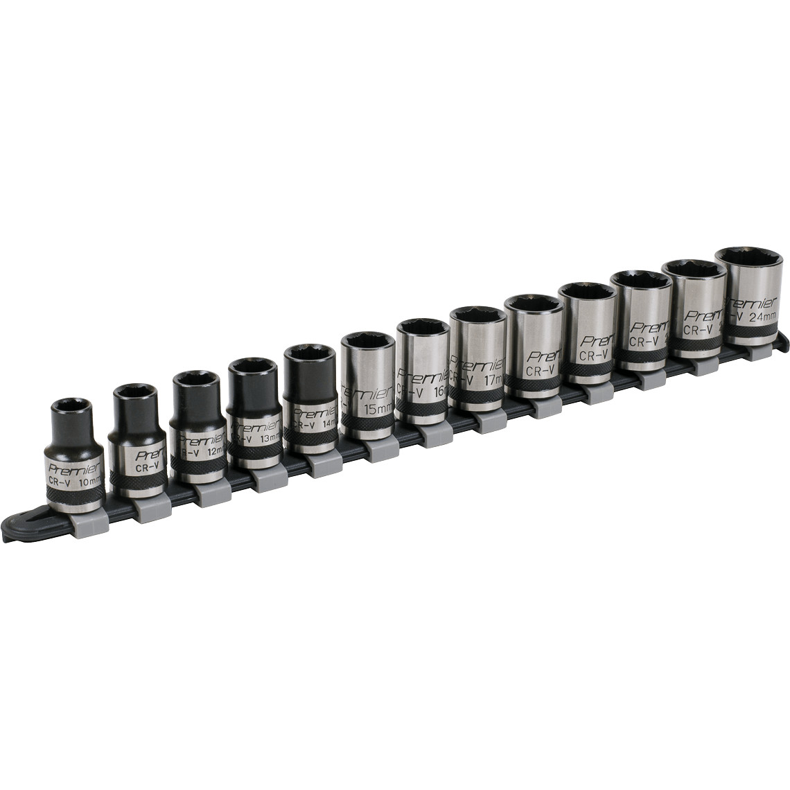 Sealey 13 Piece Black Series 1/2″ Drive Lock On Hexagon Socket Set