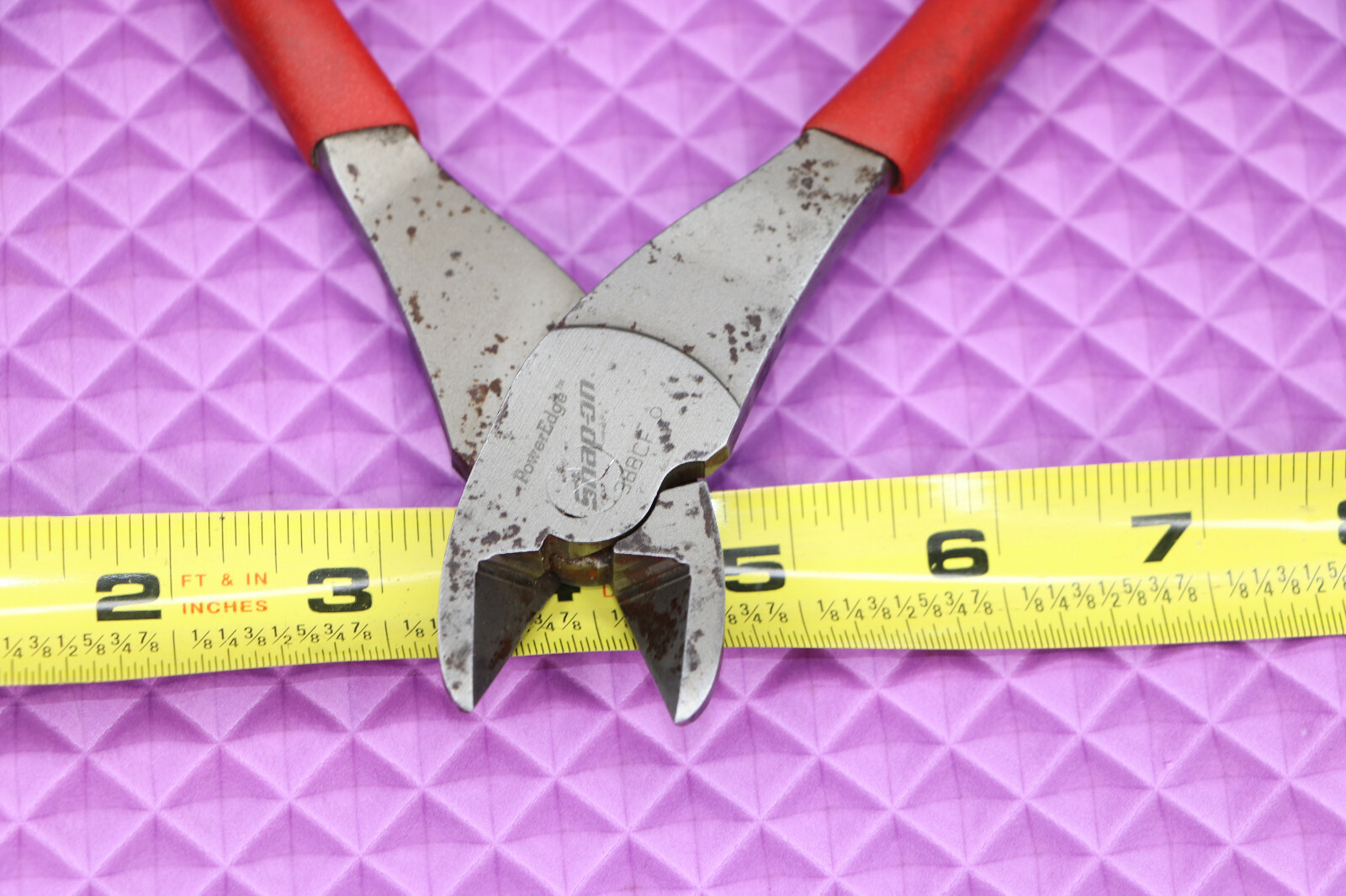 Snap-On Power Edge High-Leverage Diagonal Cutter Red Soft Grip Handle 388CF