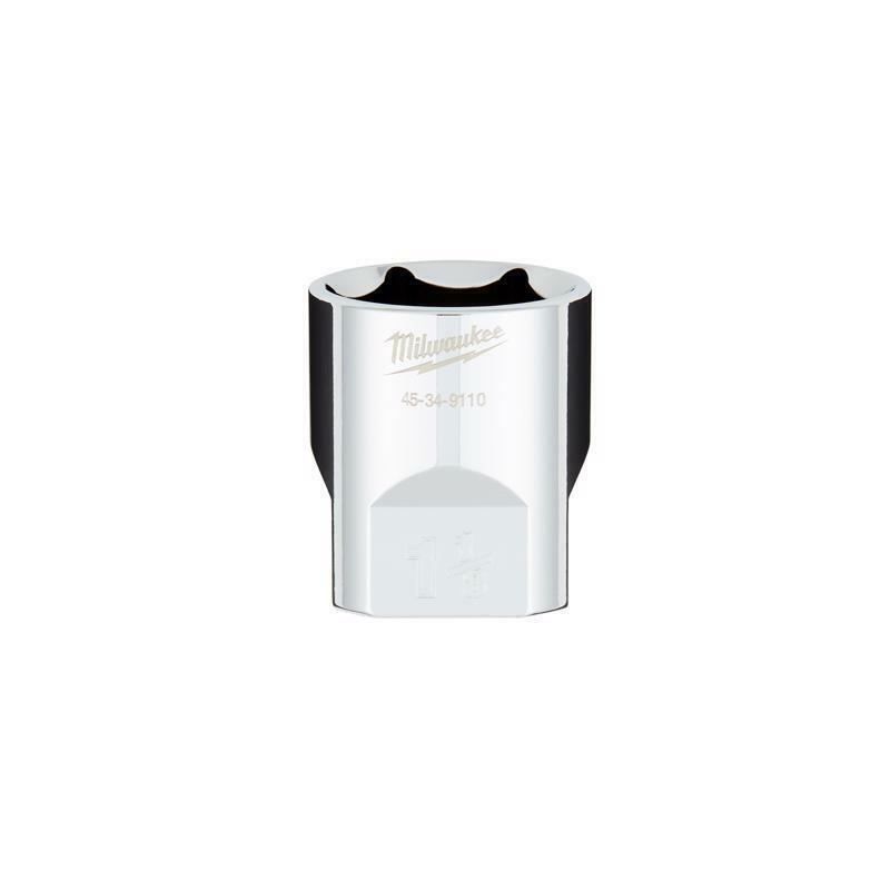 Milwaukee 1-1/8 in. X 1/2 in. drive SAE 6 Point Standard Deep Socket