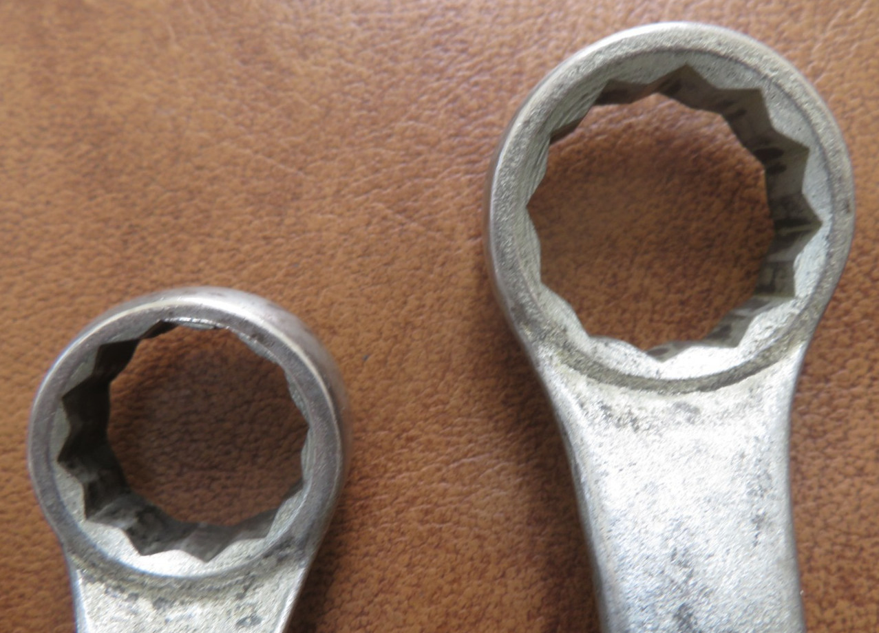 1940s 50s 5pc. CRAFTSMAN Double Line 12pt Offset Box End Wrenches 3/8″- 1″