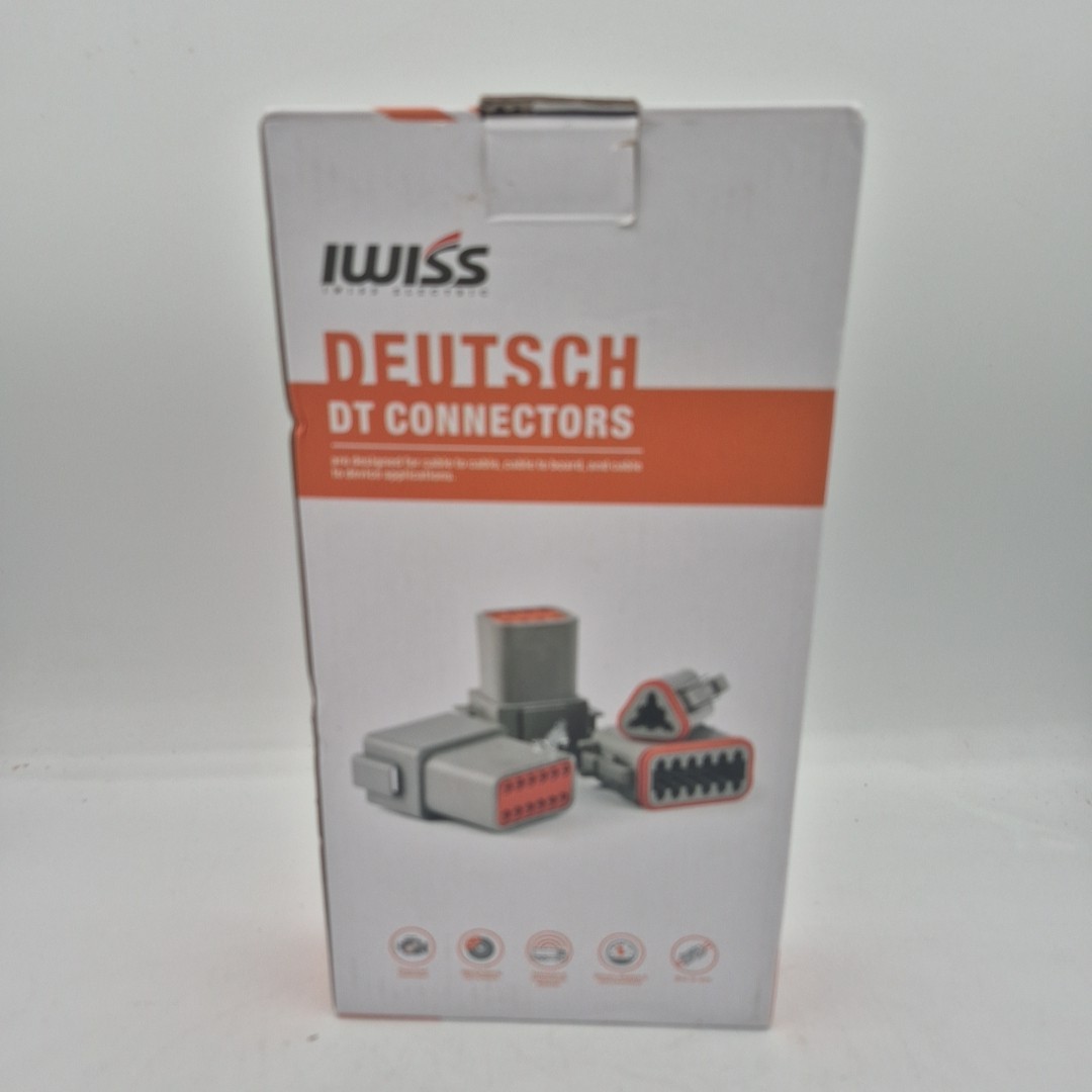 IWISS 188PCS Deutsch DT Gray Connector Kit with Size 2,3,4,6,8,12PIN(2 Pair)
