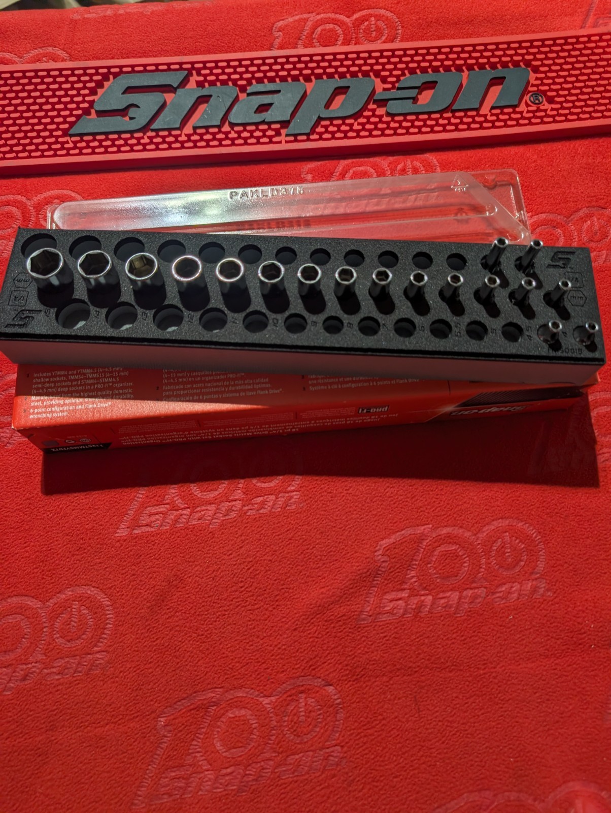Snap On BRAND NEW #118stmmsyfdtx 18pc Socket Set 1/4dr Metric 4mm-15mm FOAM Gray