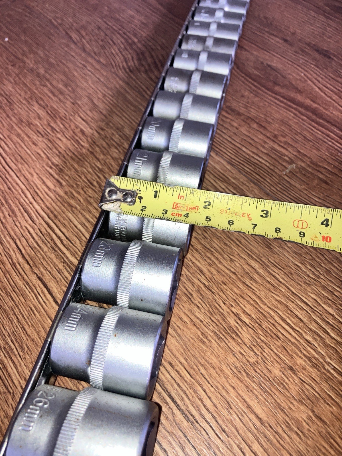 Flank Drive Shallow Socket Set 10 – 32mm 6 Point Metric chrome vanadium