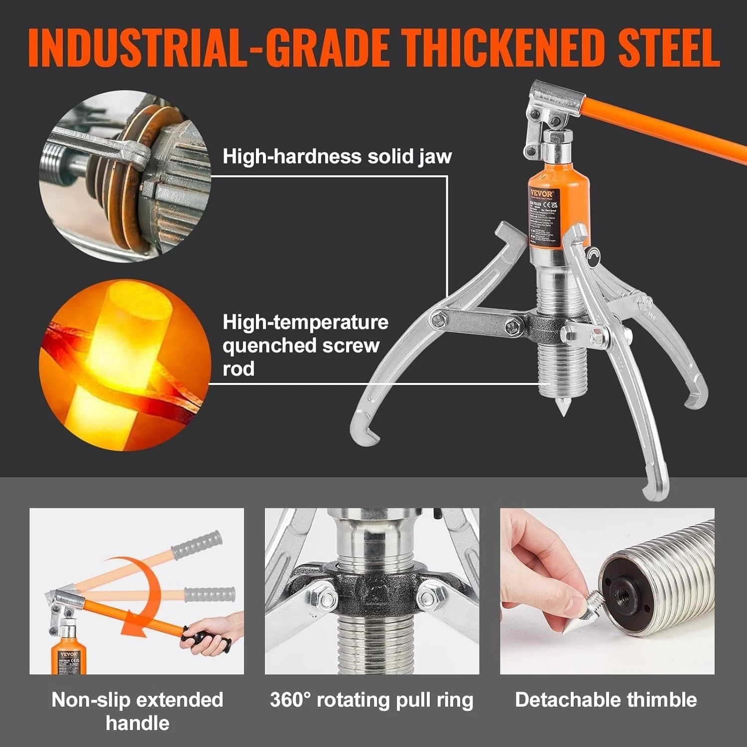 Industrial-Grade 15 Ton Puller with 2/3 Jaw Flexibility – Ideal for Maintenance