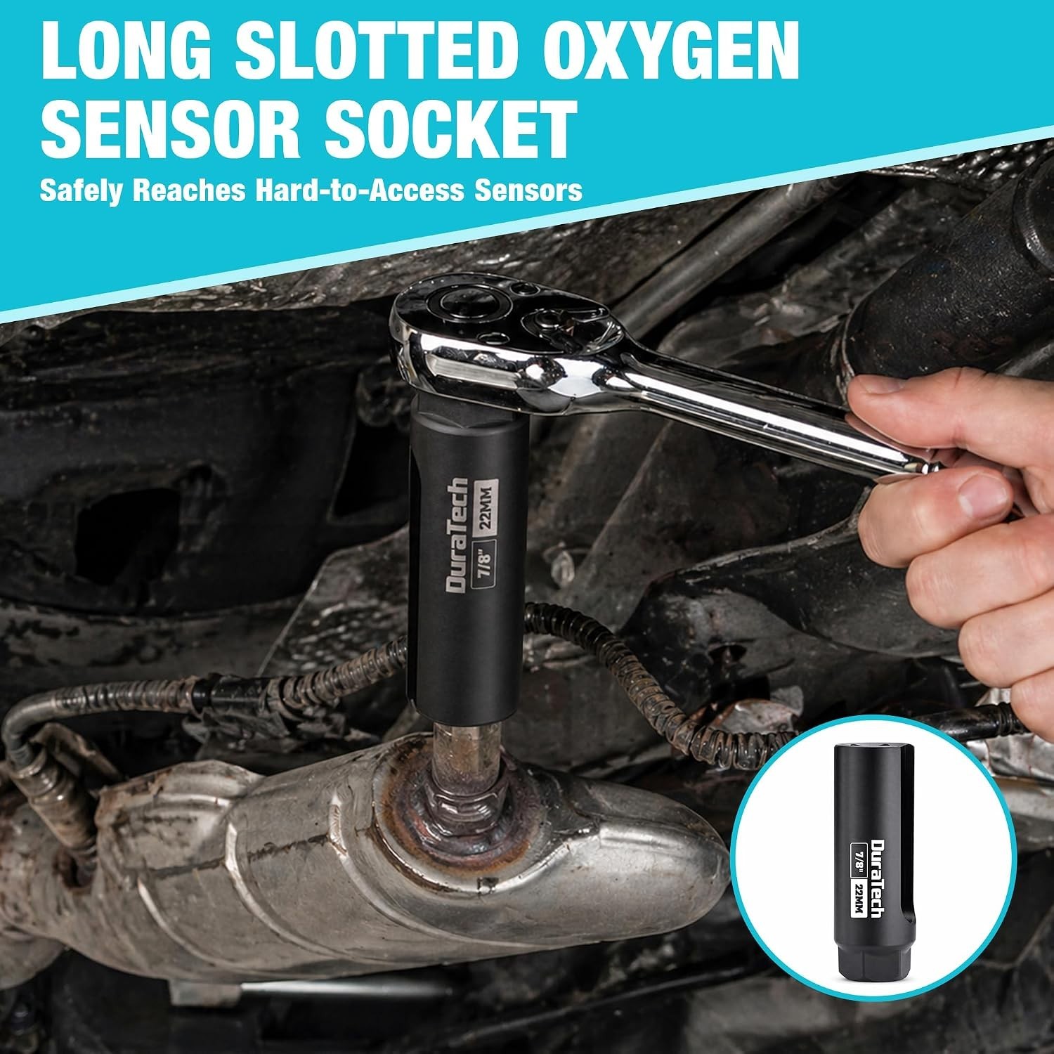 Versatile O2 Sensor Removal Tool Kit with Storage Case