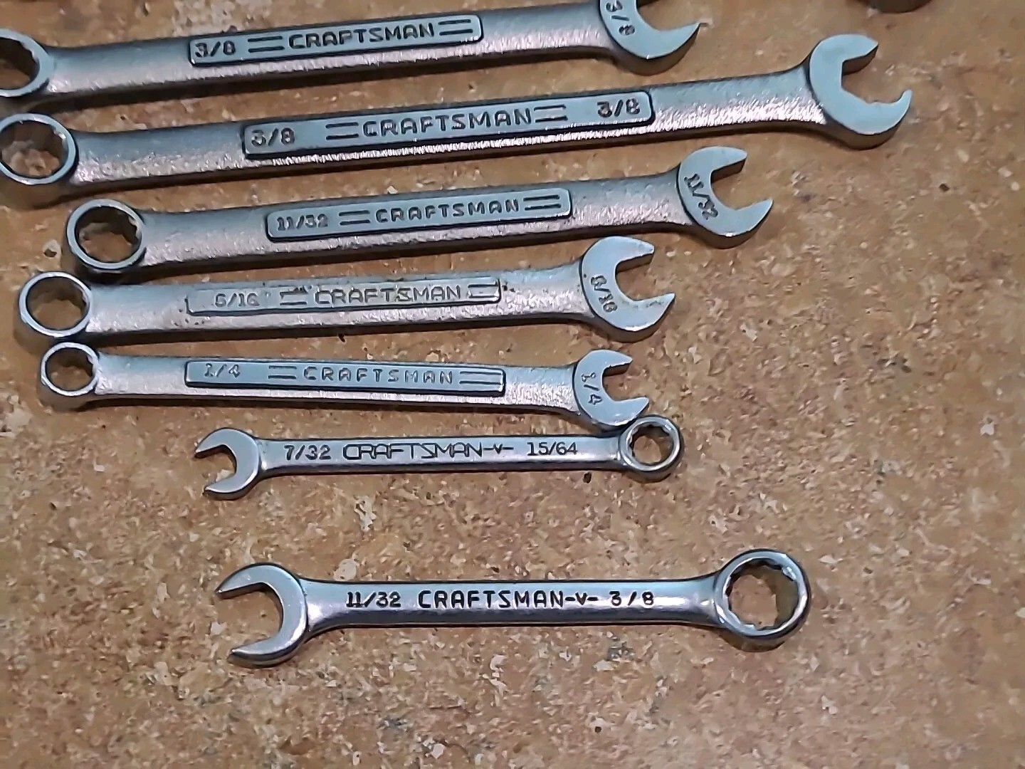 Craftsman Professional Hand Tools USA 15 Piece Wrench Set Sizes ( SEE PHOTOS)
