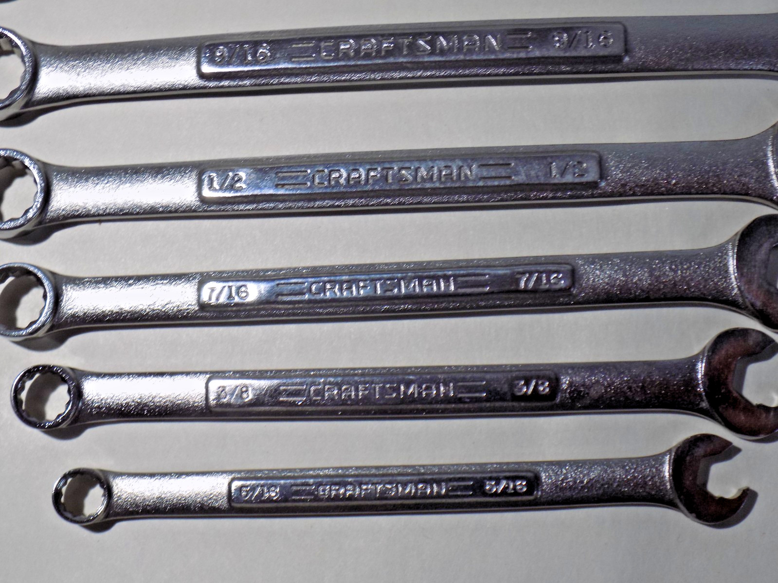 A+ 8 Pc. USA Craftsman Pro -VA- Speed Wrench Set 5/16″-3/4″-No Etchings-Clean