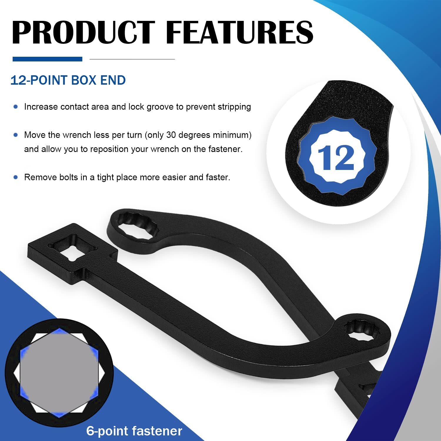 12mm&15mm Turbo Charger Bolt Wrench For Cummins ISB 5.9L 6.7L 9866B 9866A 9866