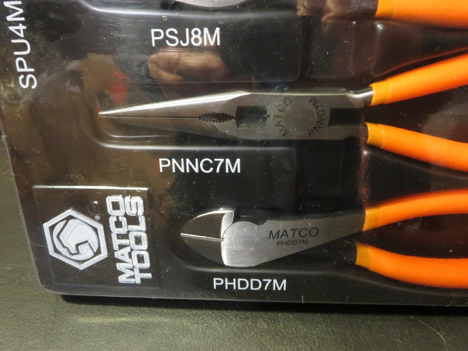 Matco SPU4M 4Pc. universal Pliers Set Orange w/tray New