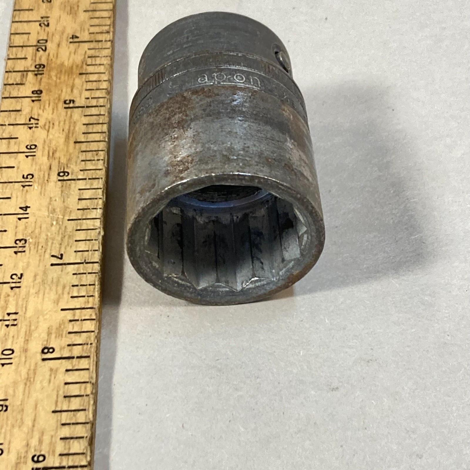 Snap-on 1-3/16″ Socket 3/4″ Drive 12 Point Shallow #LDH-382 USA