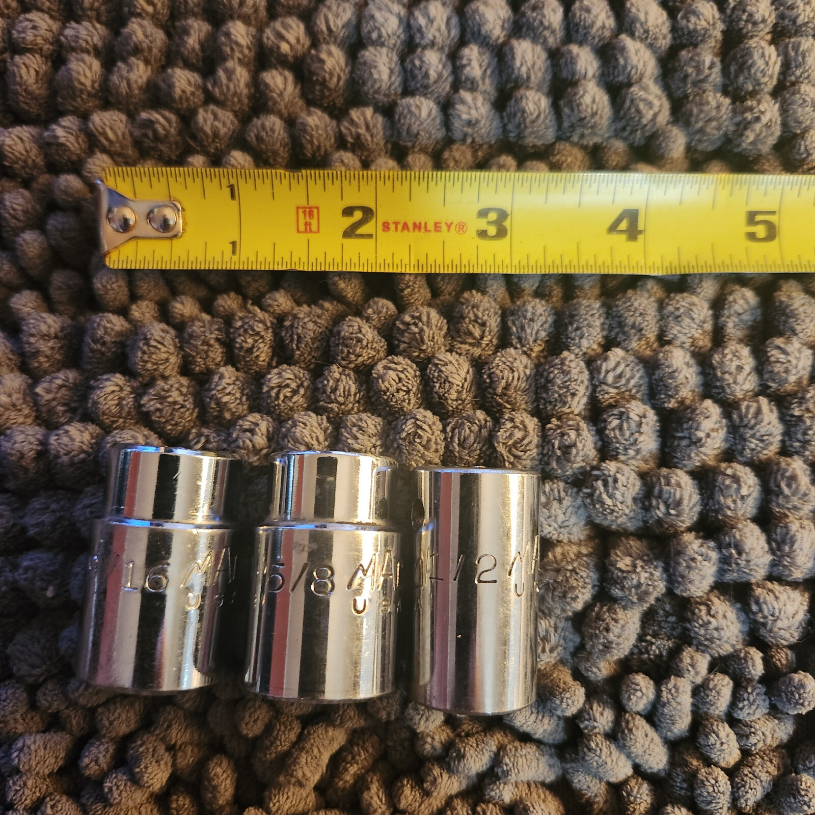 MAC Tools V168, V188, V208, 1/2» Drive, «Star» Sockets, Shallow, 8 Point. (3)